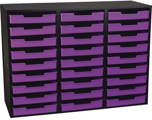 Really Good Stuff Purple 27-Slot Mail Center With Purple Trays by Really Good Stuff