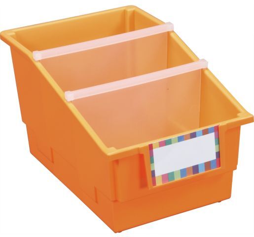 Really Good Stuff 12-Pack Single-Color Chapter Book Library Bins With Dividers by Really Good Stuff