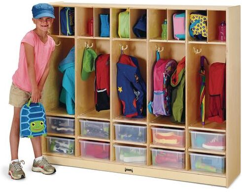 Jonti-Craft Large Locker Organizer with 10 Clear Tubs by Jonti-Craft