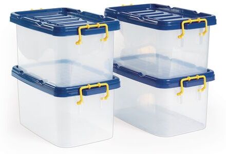 Clear Storage Bins Set of 4 Large by Discount School Supply