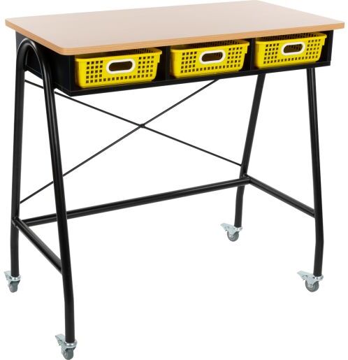 Really Good Stuff Teacher Standing Desk With Baskets by Really Good Stuff