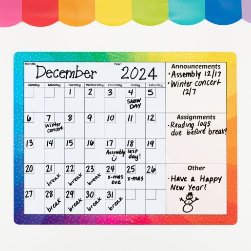 Really Good Stuff Magnetic Dry Erase Calendar - 1 calendar by Really Good Stuff