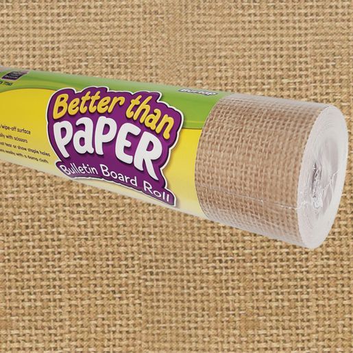 Better Than Paper Bulletin Board Rolls U+2013 Burlap - 1 roll by Really Good Stuff