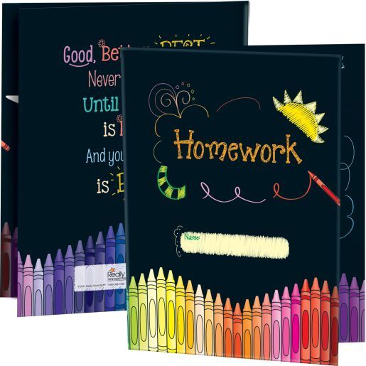 Homework Tri-Fold 3-Pocket Folders - 12 folders by Really Good Stuff