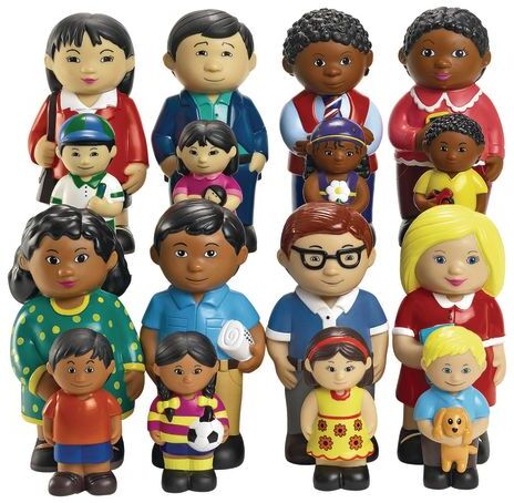 Excellerations Our Soft Family Dolls - Set of All 4 Families