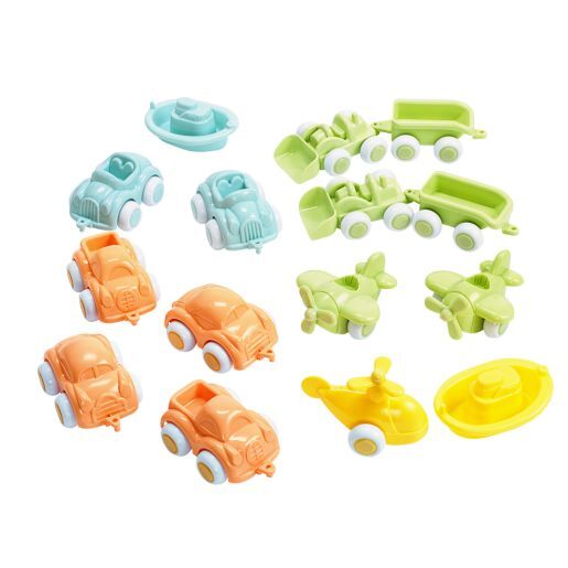 Ecoline Chubby Vehicles Bucket Set - 15 Pieces by Viking Toys