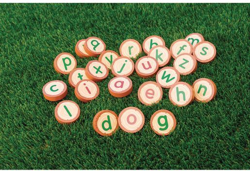 Excellerations Wooden Lowercase Alphabet Rounds 26