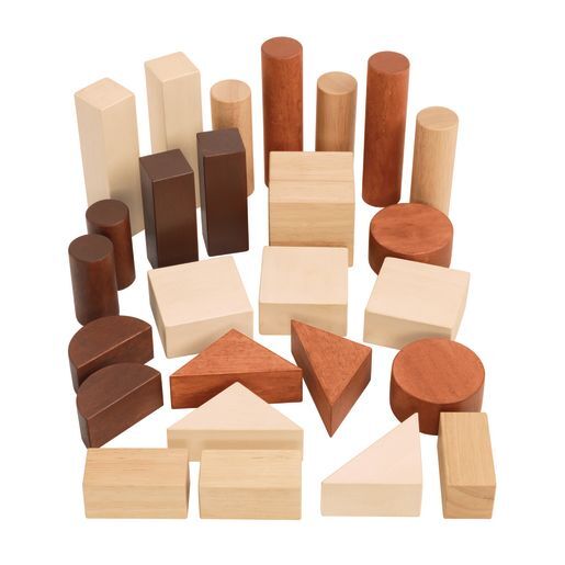 Excellerations Sustainably Harvested Rubberwood Unit Blocks Tower - 26 Pieces