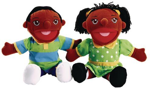 Excellerations African American Girl & Boy Puppet Pair