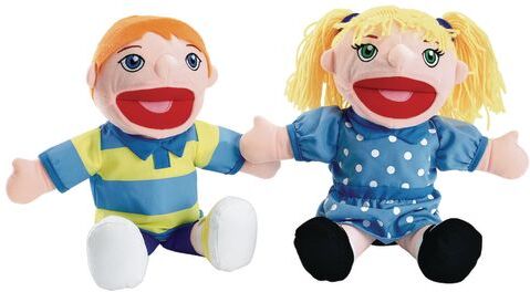 Excellerations Caucasian Girl & Boy Puppet Pair