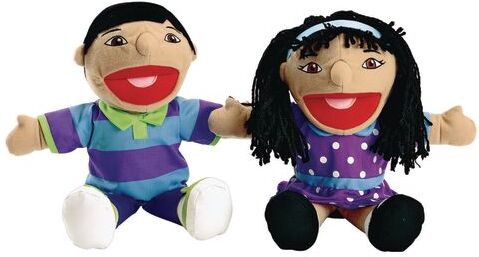 Excellerations Asian Girl & Boy Puppet Pair