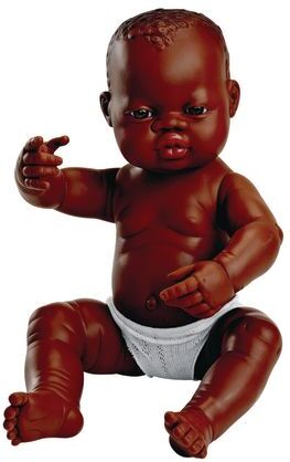 African American Multicultural Newborn Baby Doll - GIRL by Miniland Educational