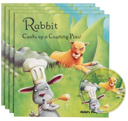 Rabbit Cooks Up a Cunning Plan! - 4 Paperback Books and 1 CD by Child's Play