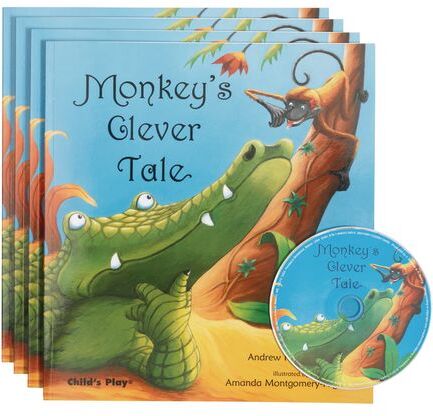 Monkey's Clever Tale - 4 Paperback Books and 1 CD by Child's Play