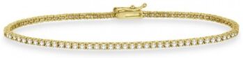 Allurez Eternity Diamond Tennis Bracelet 14k Yellow Gold (2.10ct)