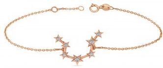 Allurez Diamond Aquarius Zodiac Constellation Star Bracelet 14k Rose Gold (0.9 ct)