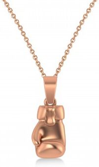 Allurez Boxing Glove Charm Men's Pendant Necklace 14K Rose Gold