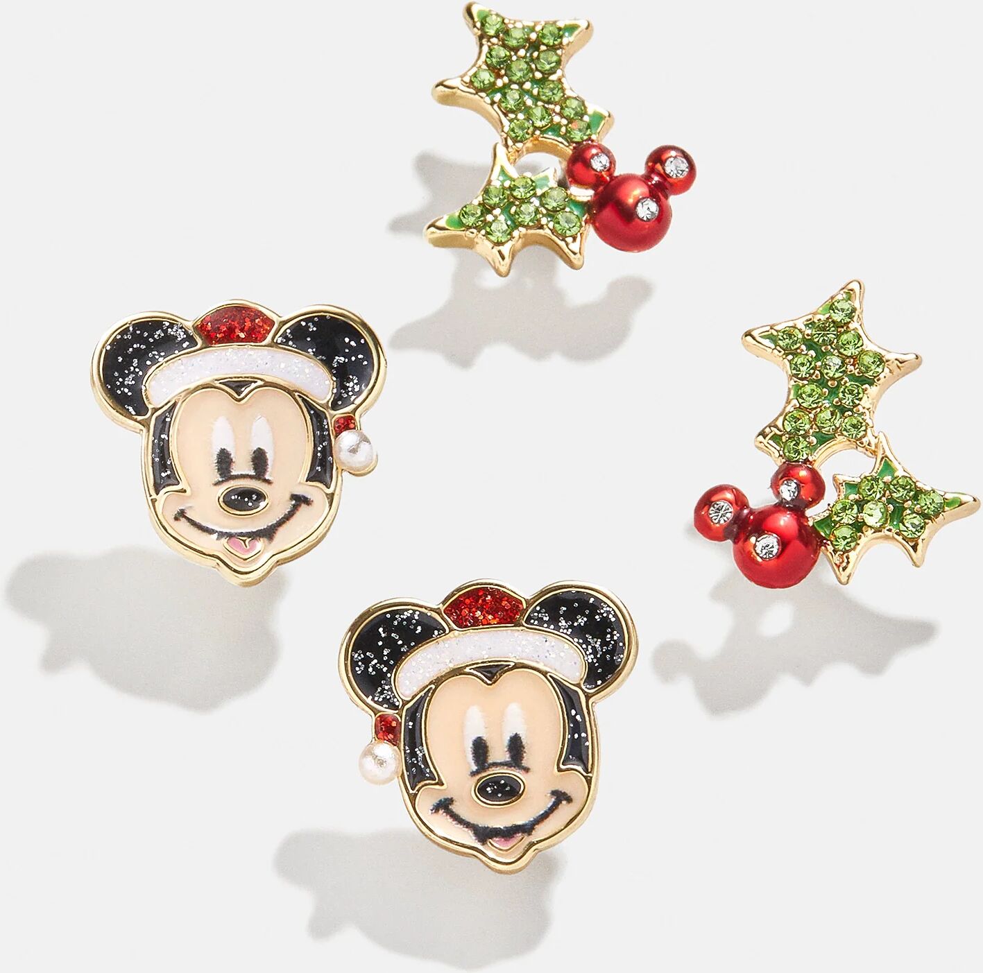 Baublebar Mickey Mouse Mistletoe and Santa Hat Earring Set