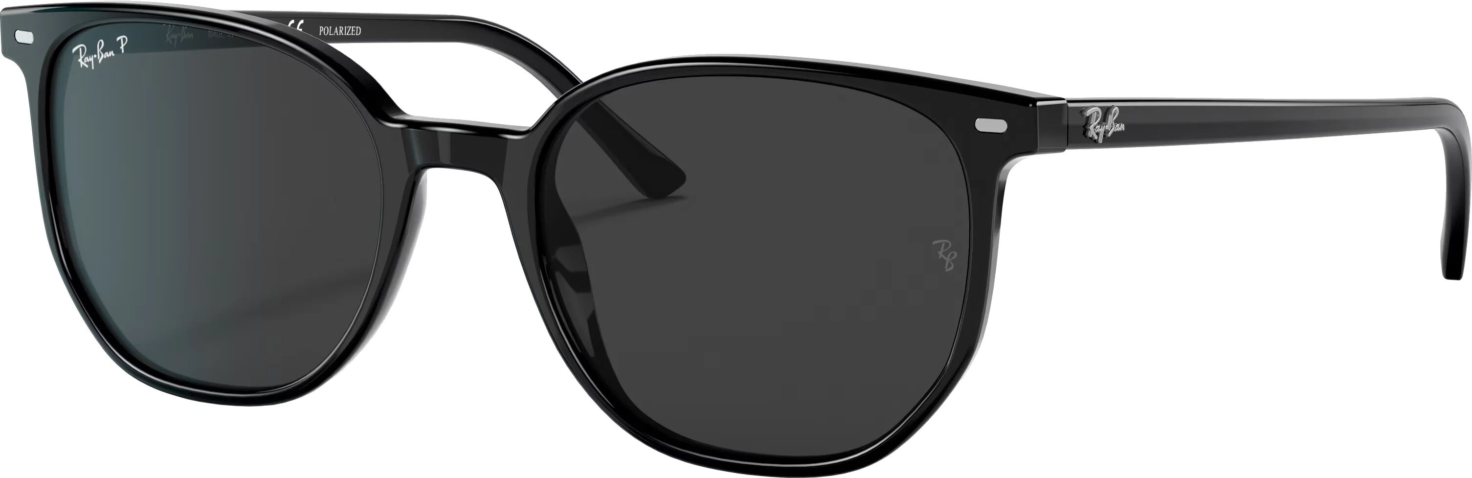 Ray-Ban Elliot Polished Black Sunglasses - Polarized Black Lens