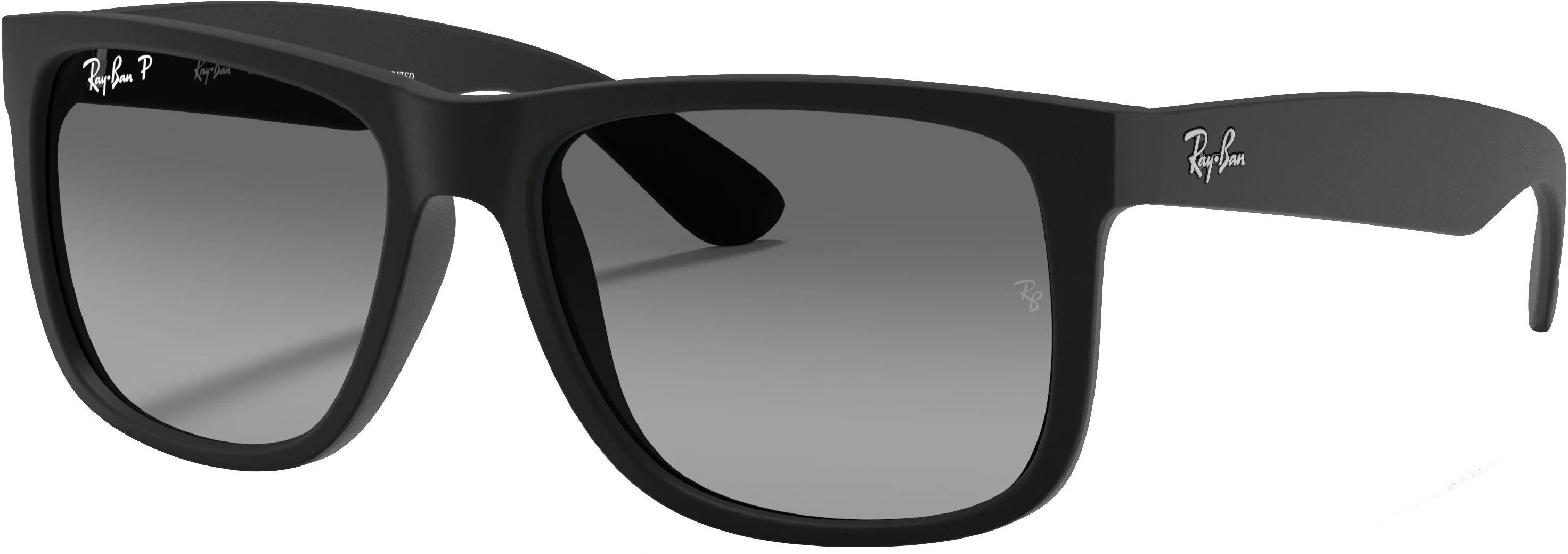 Ray-Ban Justin Classic Matte Black Sunglasses - Polarized Light Grey Lens