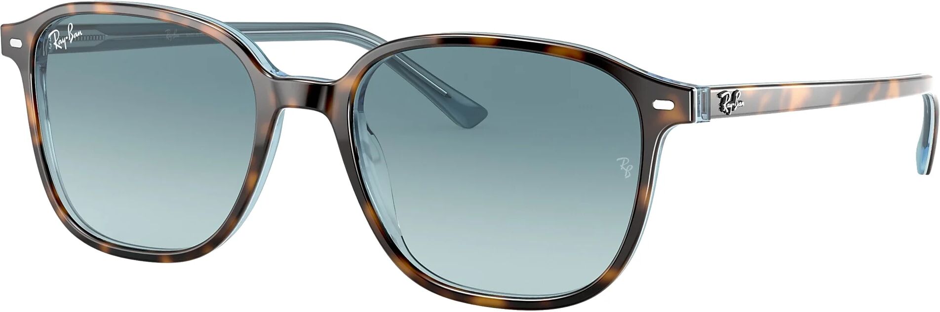 Ray-Ban Leonard Matte Tortoise Sunglasses - Blue Gradient Lens