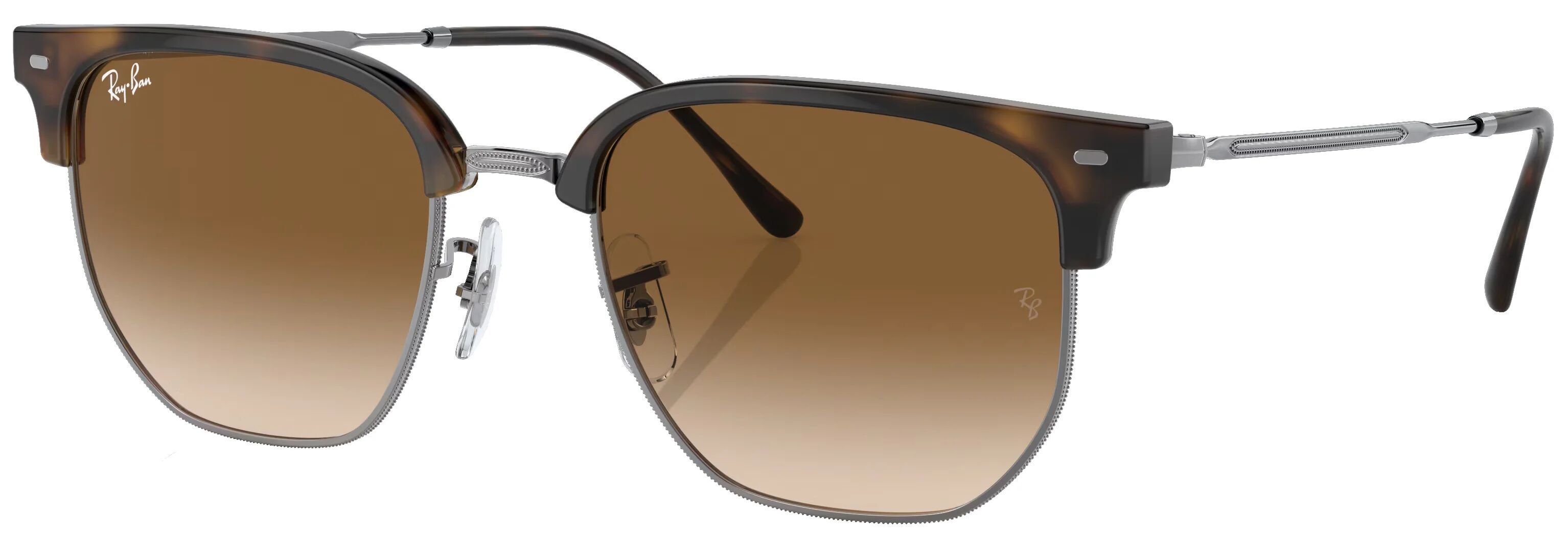 Ray-Ban New Clubmaster Polished Havana Sunglasses - Brown Lens