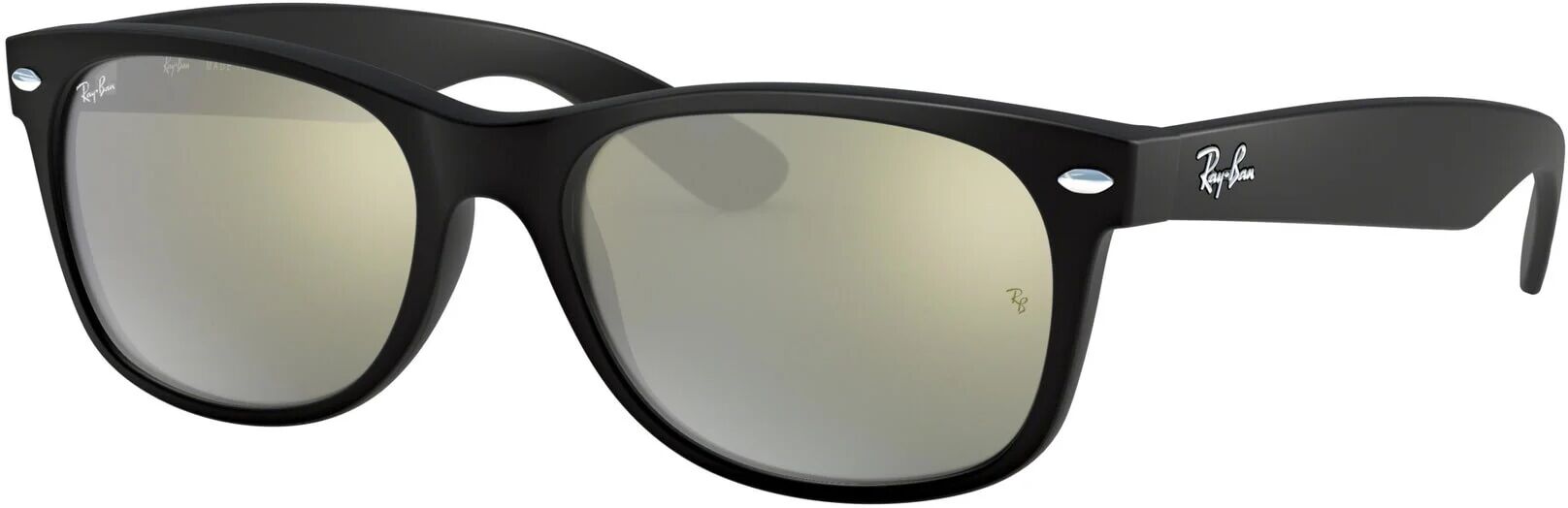 Ray-Ban New Wayfarer Flash Black Sunglasses - Silver Flash Lens