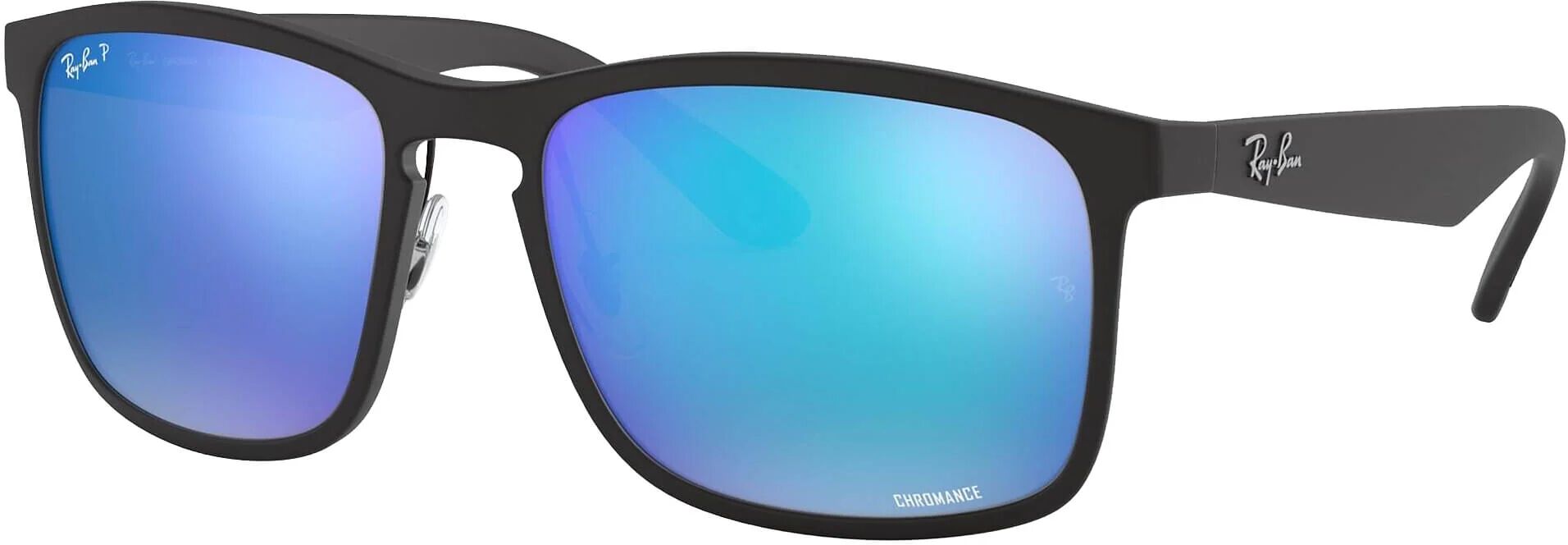 Ray-Ban RB4264 Matte Black Sunglasses - Polarized Blue Mirror Chromance Lens