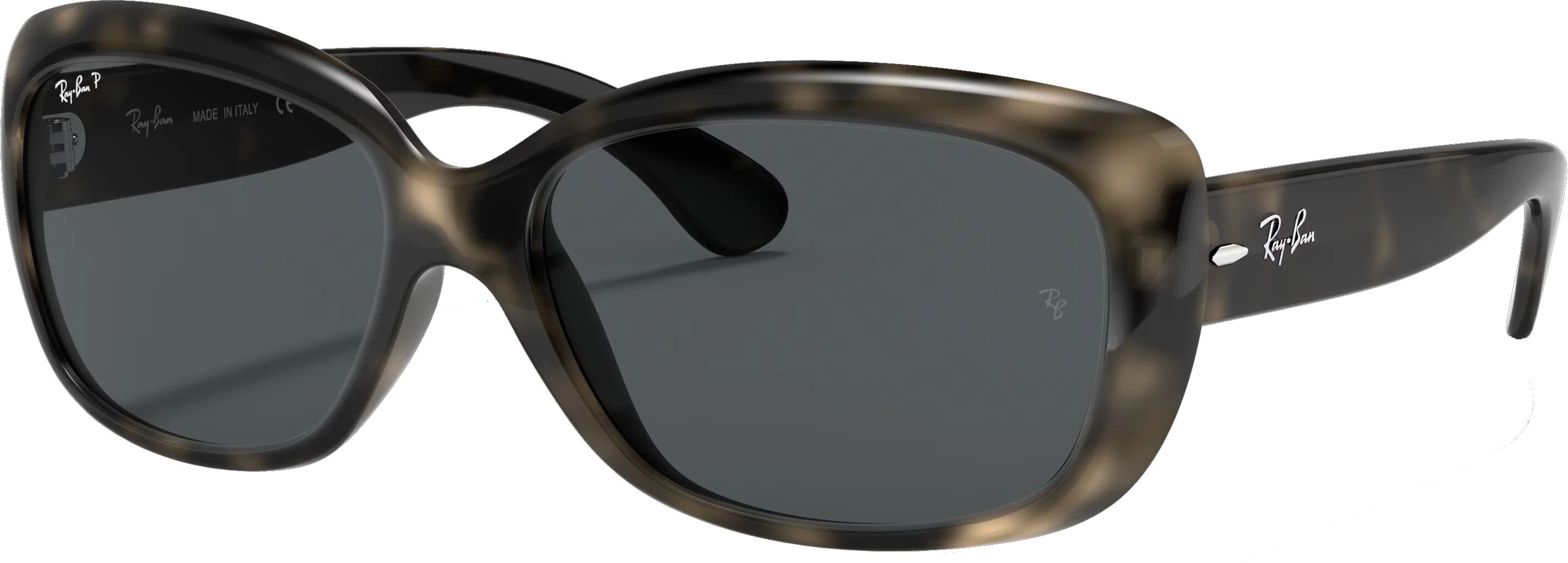 Ray-Ban Womens Jackie Ohh Polished Grey Havana Sunglasses - Polarized Grey Lens