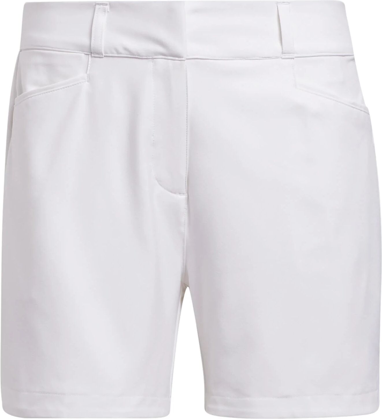 adidas Womens Solid Primegreen 5 Inch Golf Shorts - White, Size: 14