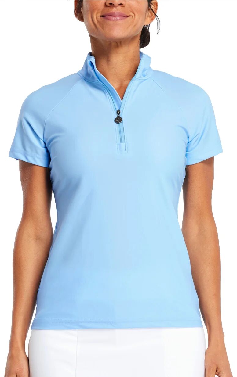 TZU TZU Sport Womens Lucy Golf Top - Blue, Size: Small