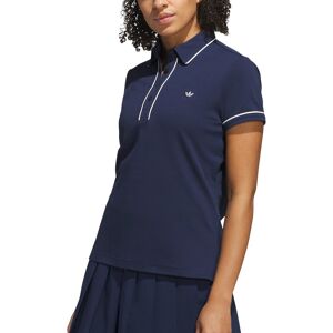 adidas Womens Originals TWISTKNIT Trefoil Golf Polo Shirt - Blue, Size: Large