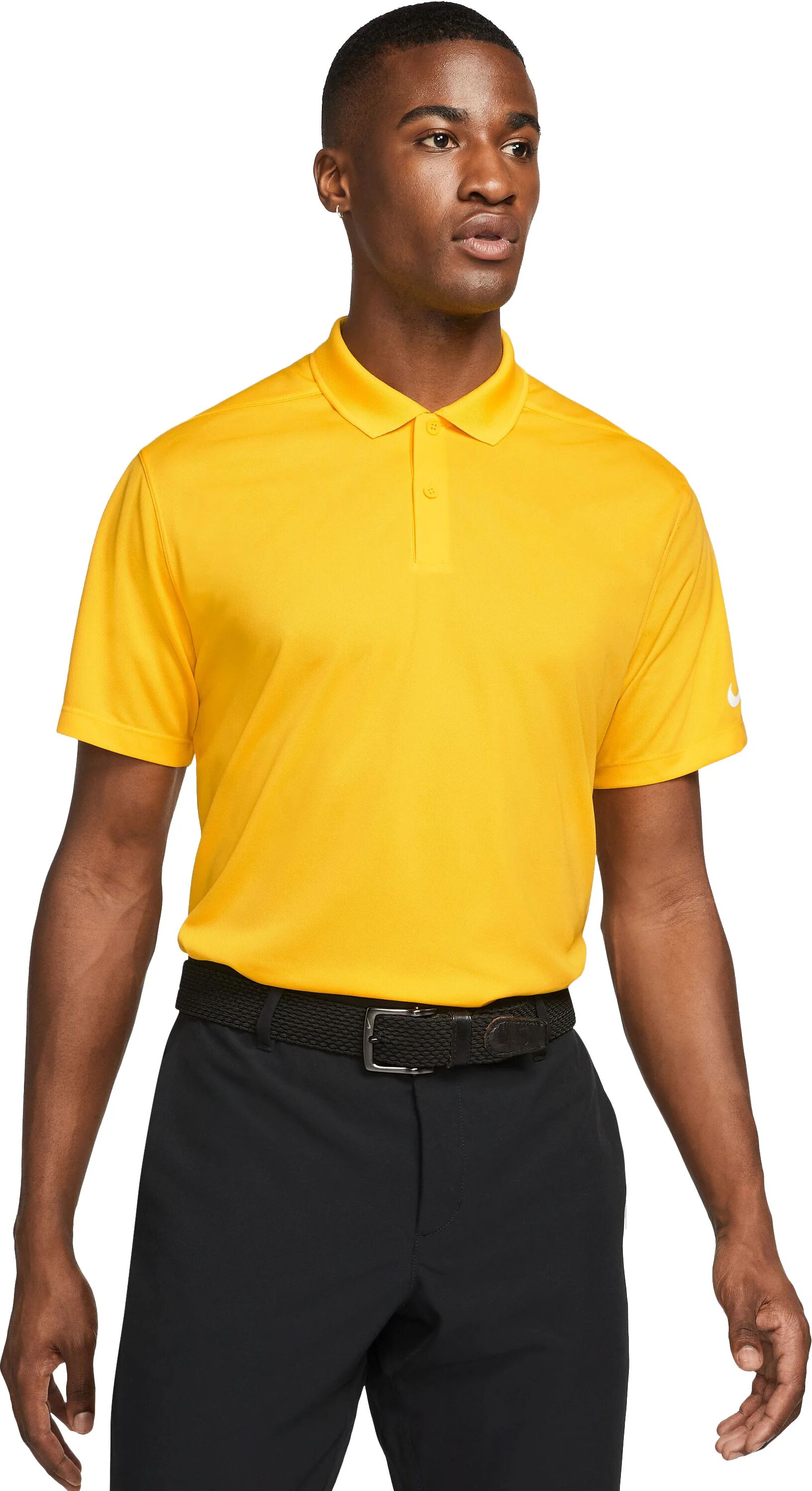 Nike Dri-FIT Victory Men's Golf Polo Shirt - Yellow, Size: Large