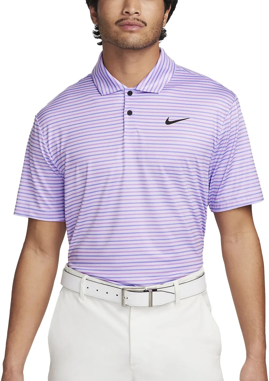 Nike Tour Dri-FIT Striped Men's Golf Polo - Purple, Size: X-Large