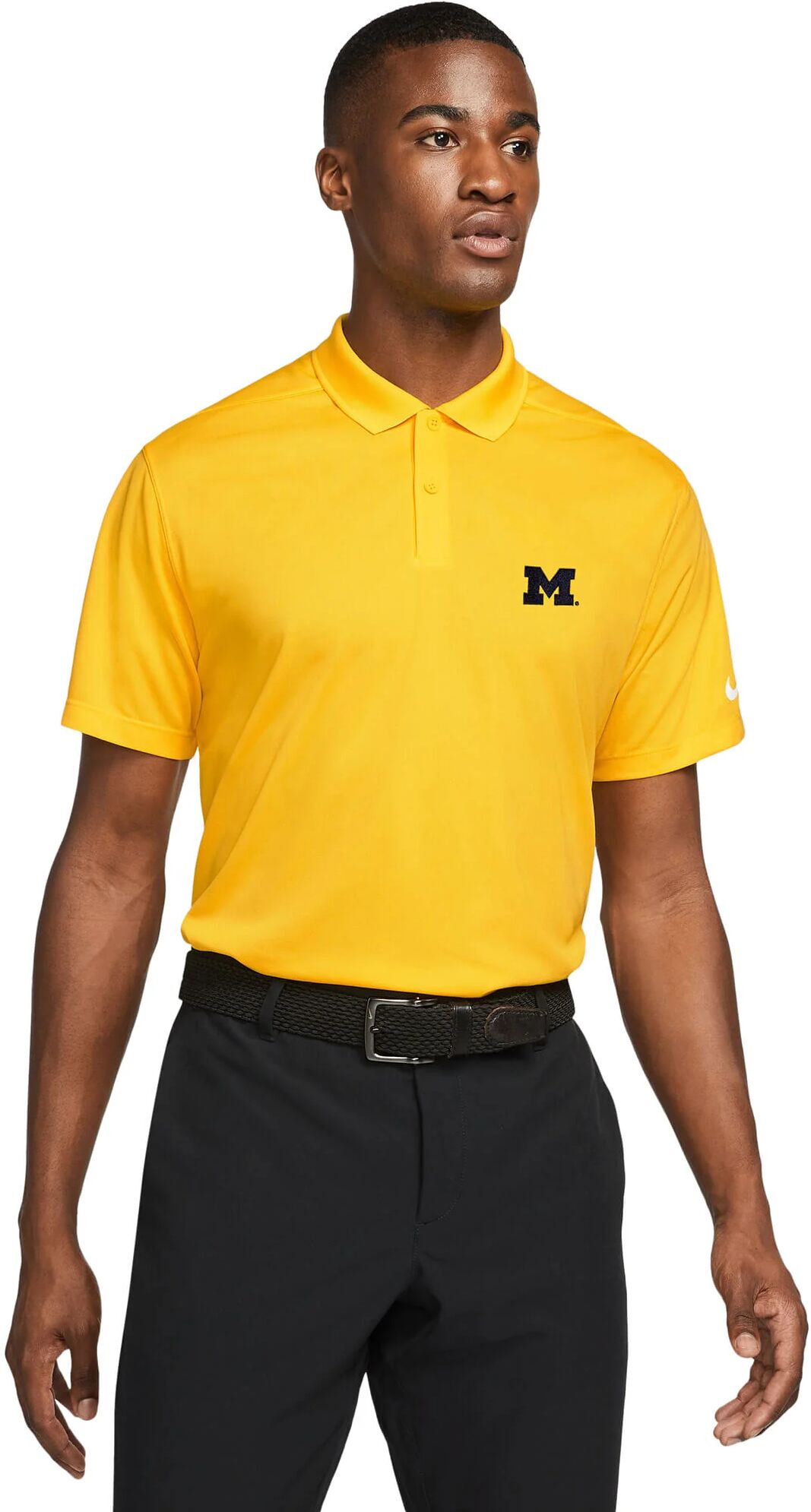 Nike University of Michigan Victory Men's Golf Polo - Yellow, Size: Small