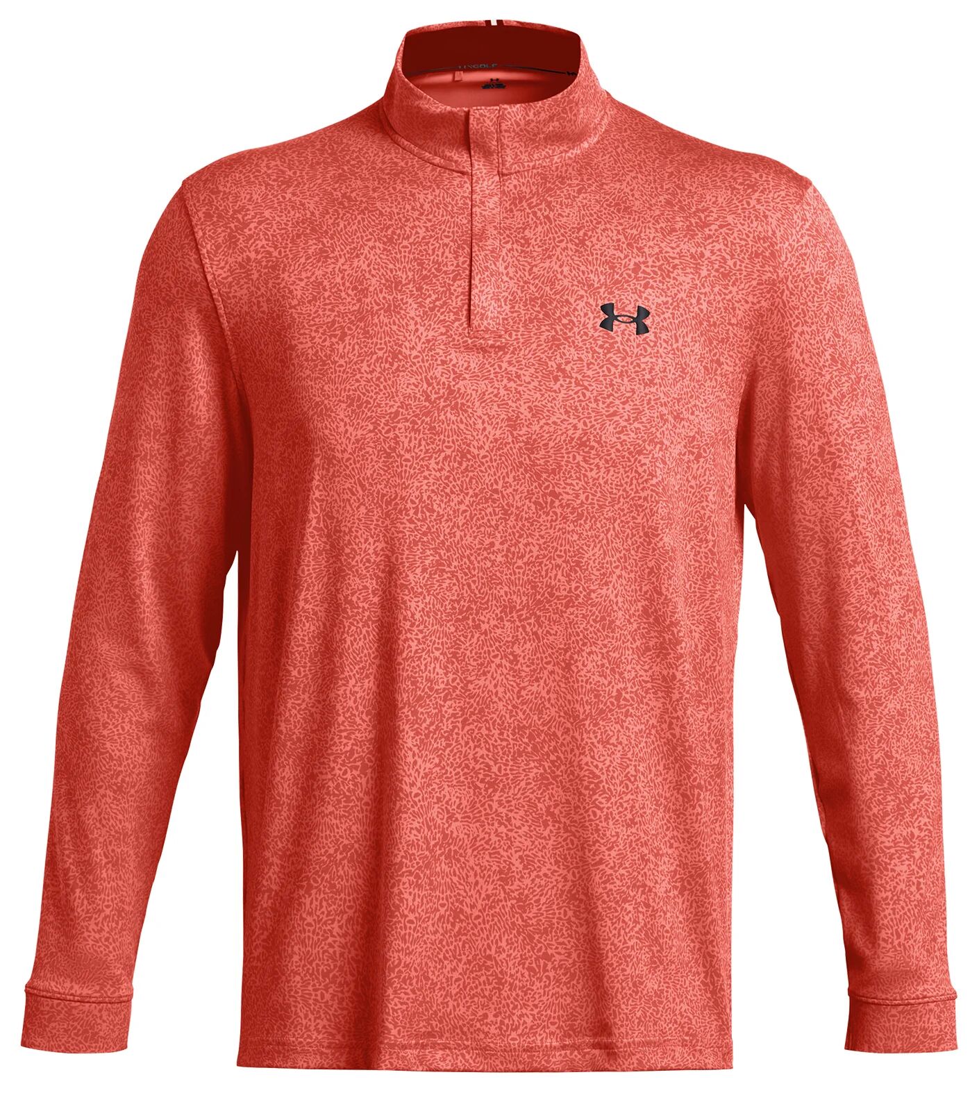 Under Armour UA Playoff Printed 1/4 Zip Men's Golf Pullover - Red, Size: Medium