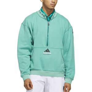 adidas EQT Equipment Quarter Zip Golf Pullover - Green, Size: Small