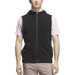 adidas Ultimate365 Fleece Hoodie Full-Zip Men's Golf Vest - Black, Size: Medium
