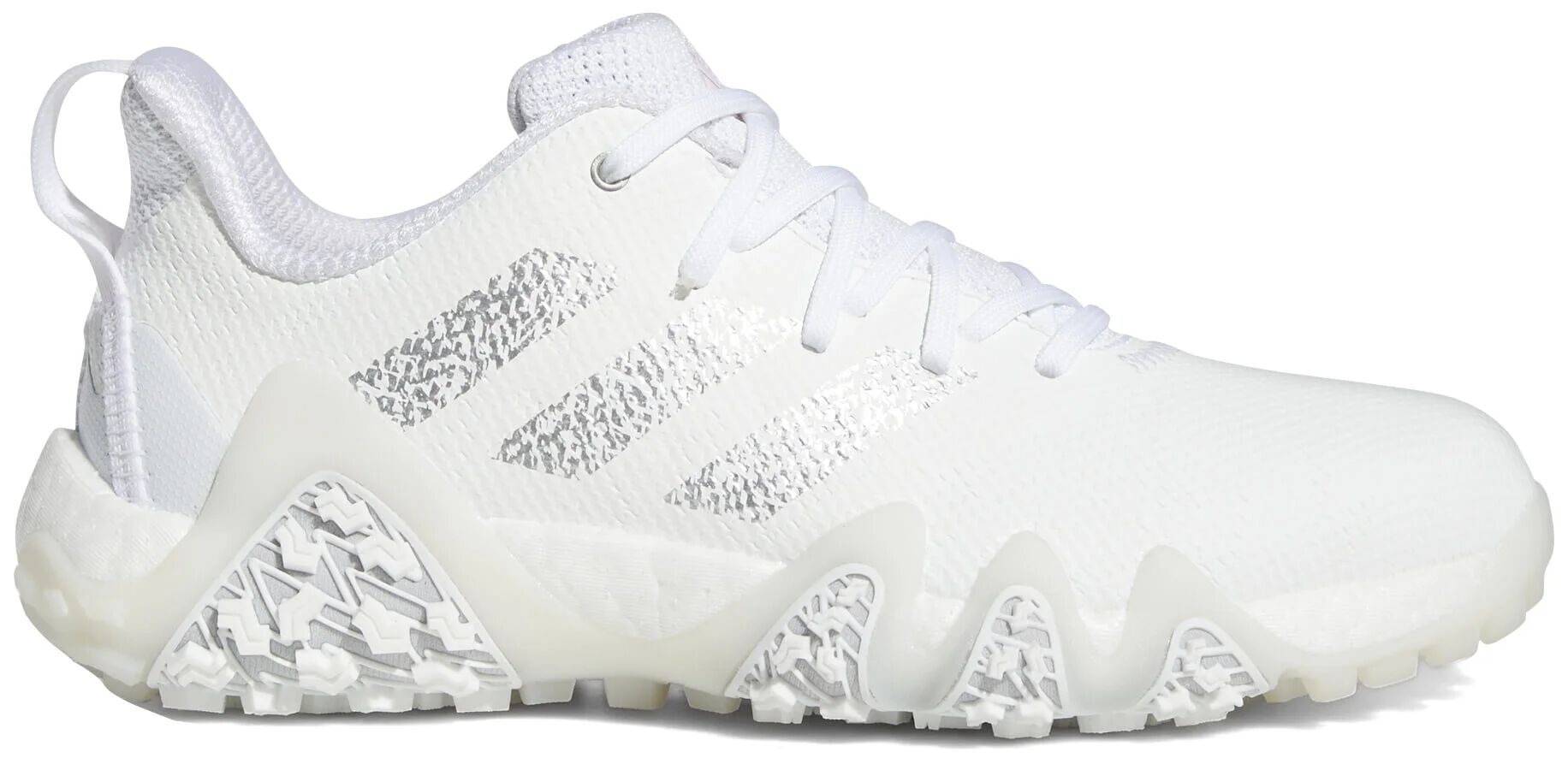 adidas Womens CodeChaos 22 Golf Shoes - Cloud White/Silver Metallic/Clear Pink - 7.5 - M