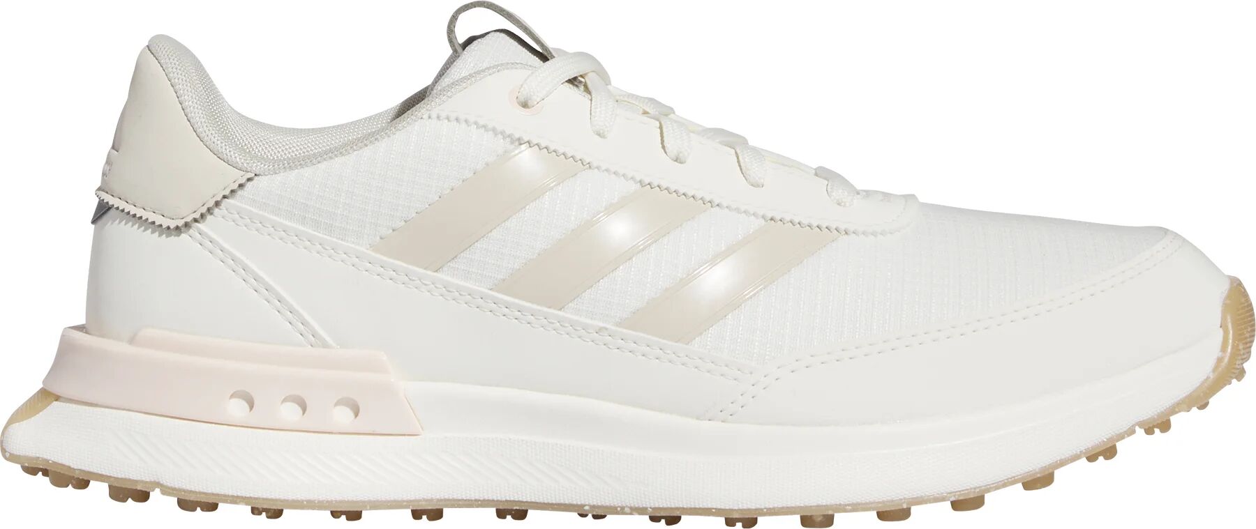 adidas Womens S2G Spikeless 24 Golf Shoes - Off White/Wonder Quartz/Aluminium - 6.5 - MEDIUM