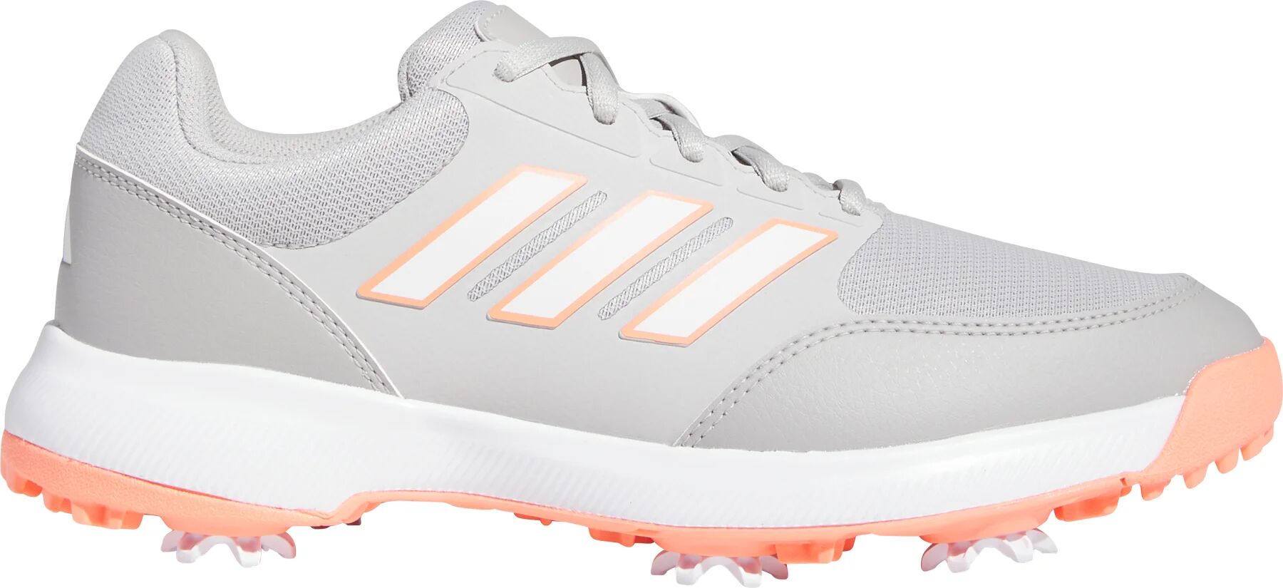 adidas Womens Tech Response 3.0 Golf Shoes - Grey Two/Cloud White/Coral Fusion - 7.5 - MEDIUM