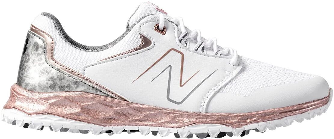 New Balance Womens Fresh Foam LinksSL v2 Golf Shoes - White/Rose Gold - 6 - B