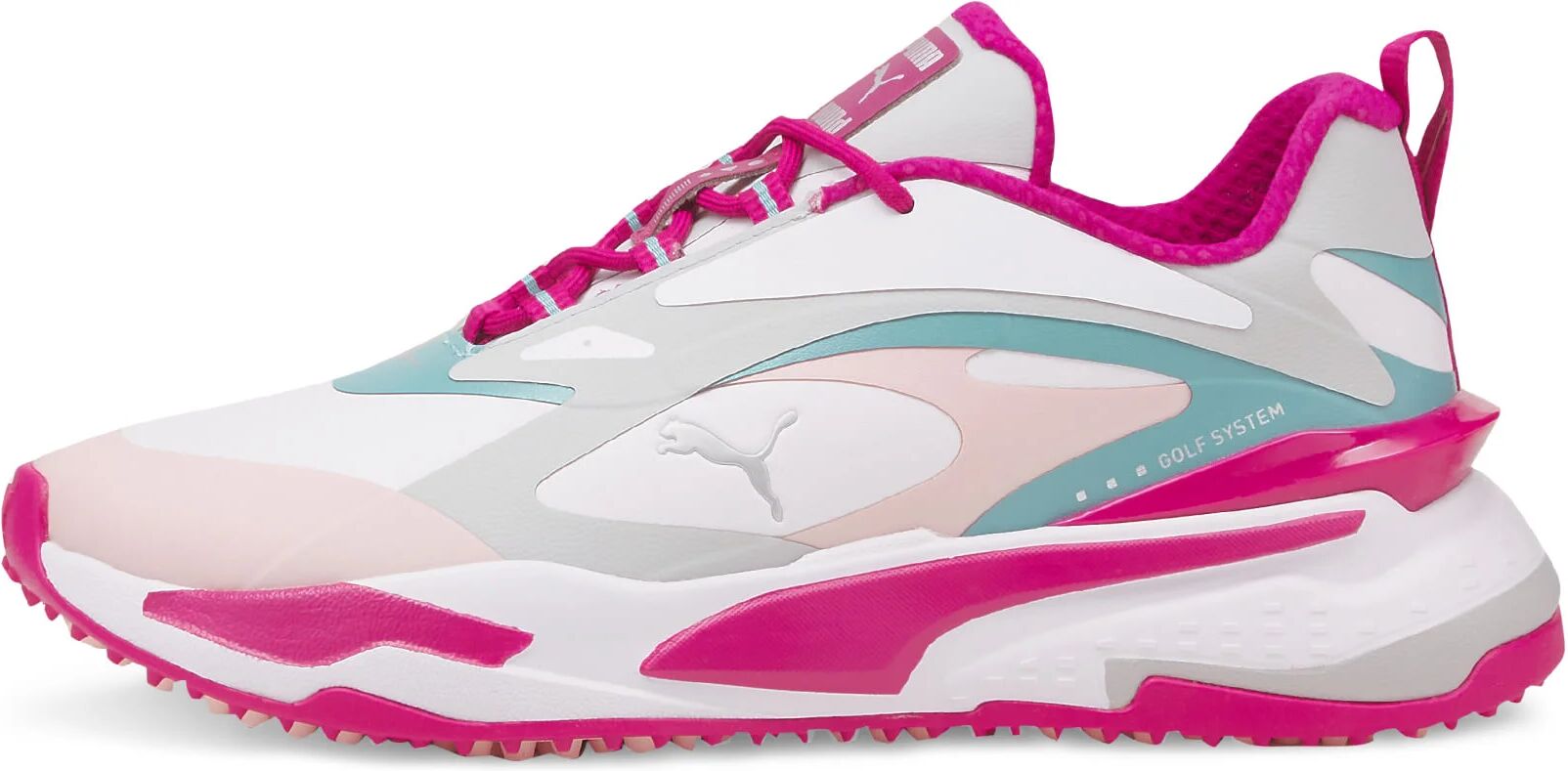 Womens GS-FAST Golf Shoes - Puma White/Chalk Pink/Porcelain - 11 - MEDIUM