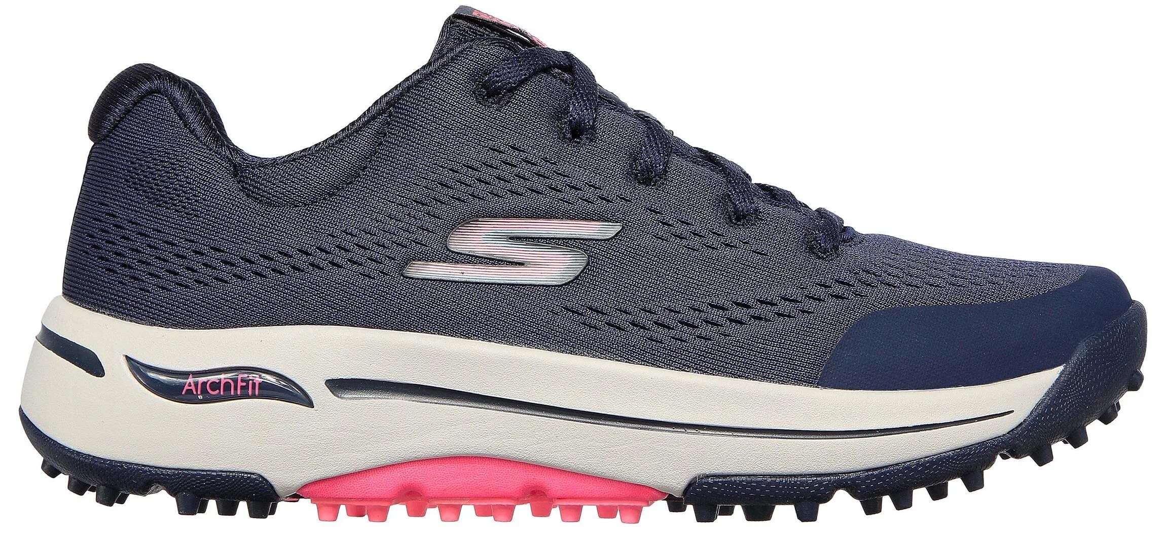 Skechers Womens GO GOLF Arch Fit Balance Golf Shoes - Navy/Pink - 6.5 - MEDIUM