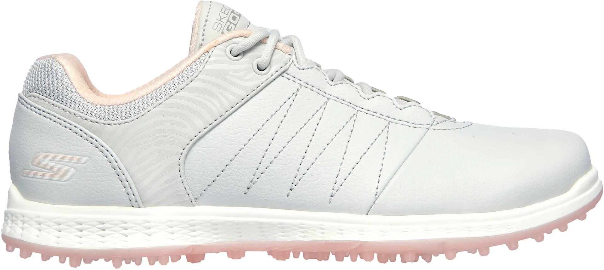 Skechers Womens GO GOLF Pivot Golf Shoes - Grey/Pink - 9.5 - MEDIUM