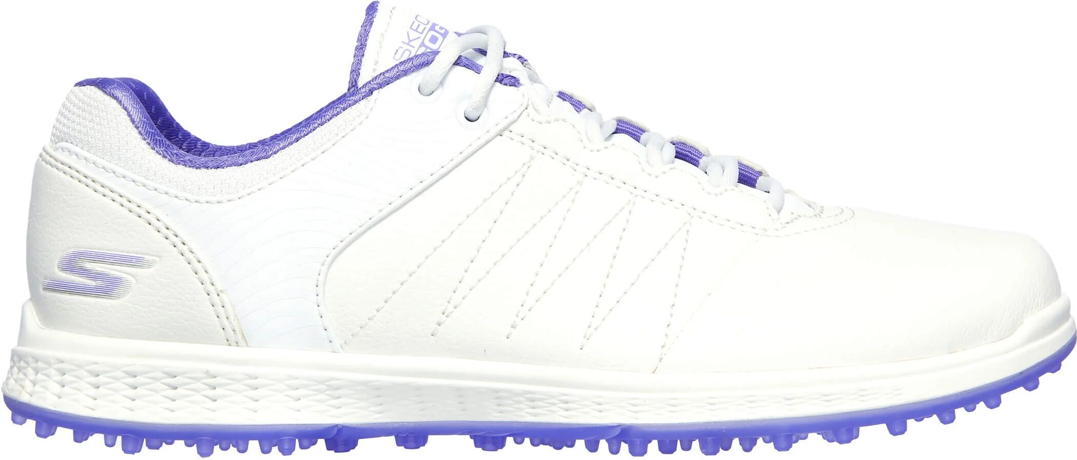 Skechers Womens GO GOLF Pivot Golf Shoes - White/Purple - 7.5 - MEDIUM