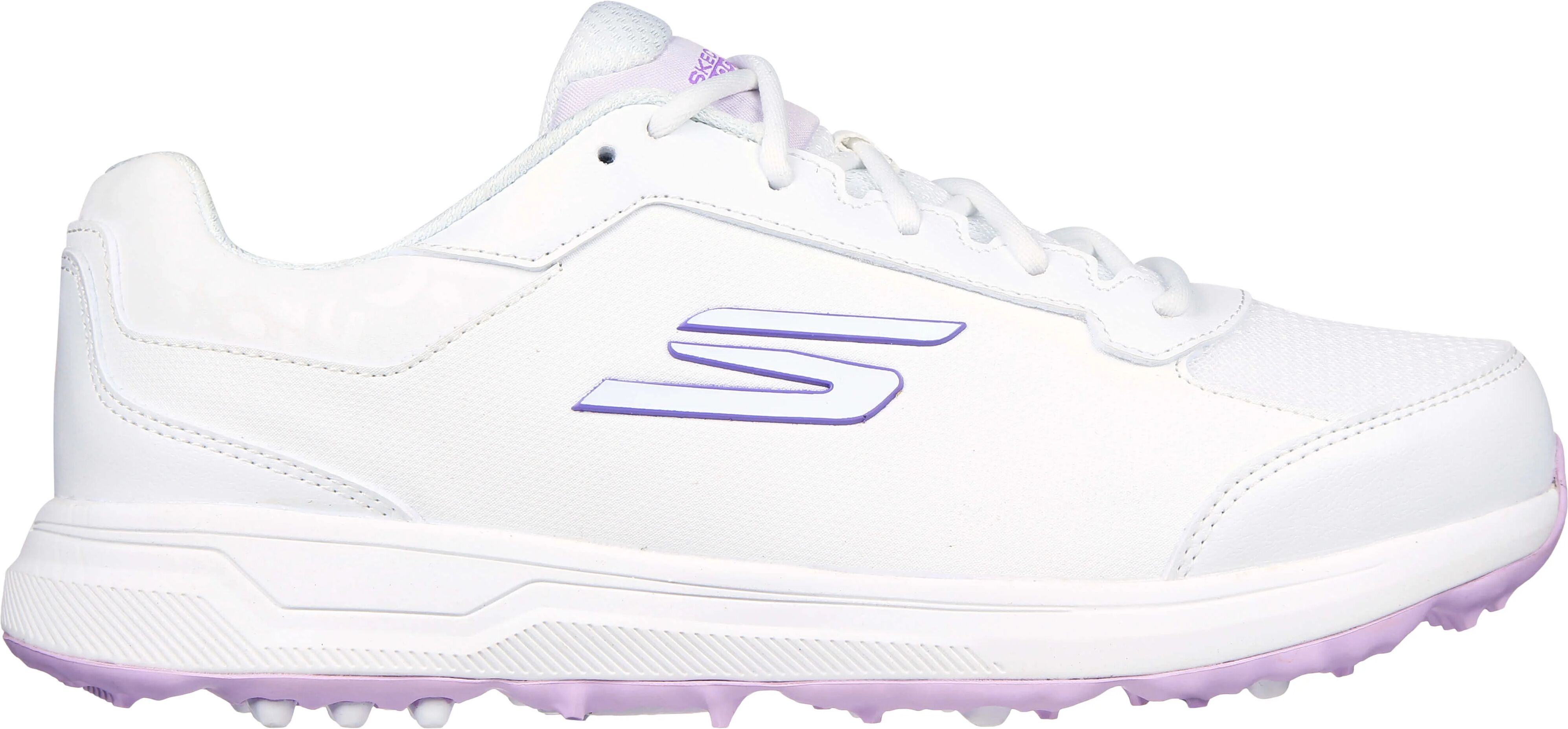 Skechers Womens GO GOLF Prime Golf Shoes - White/Lavender - 6 - MEDIUM