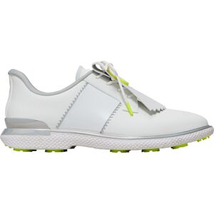 G/FORE Womens Gallivan2r Side Stripe Kiltie Golf Shoes - Snow/Electric - 10 - MEDIUM