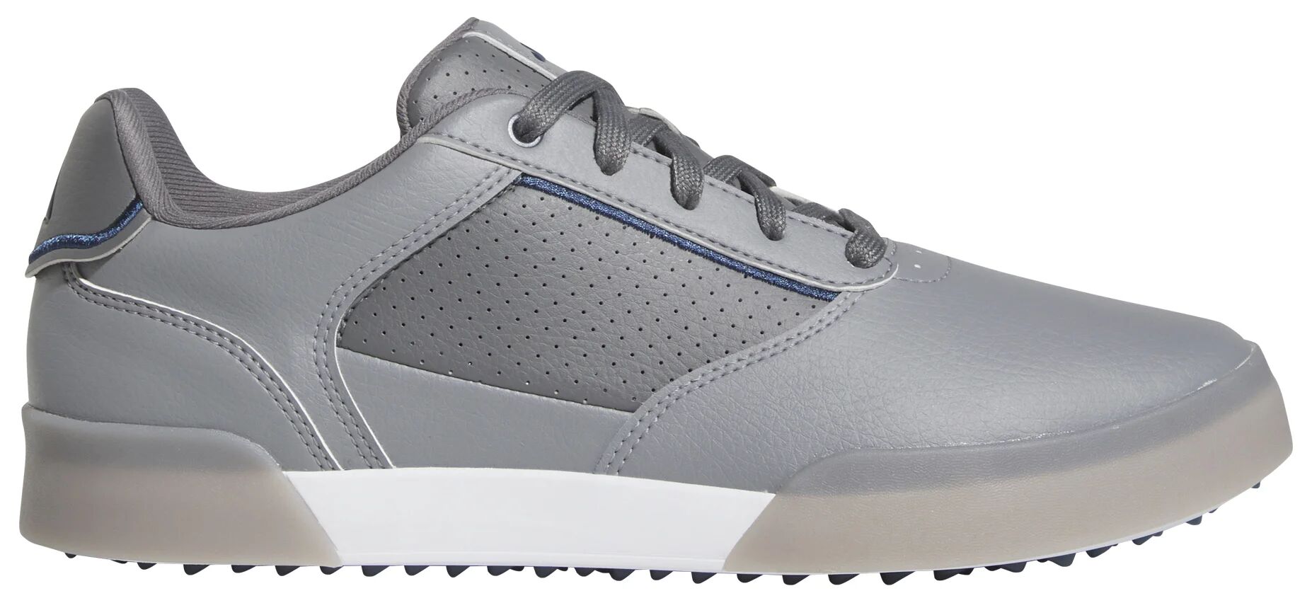 adidas Retrocross Spikeless Golf Shoes - Grey Three/Crew Navy/Grey Four - 10.5 - MEDIUM