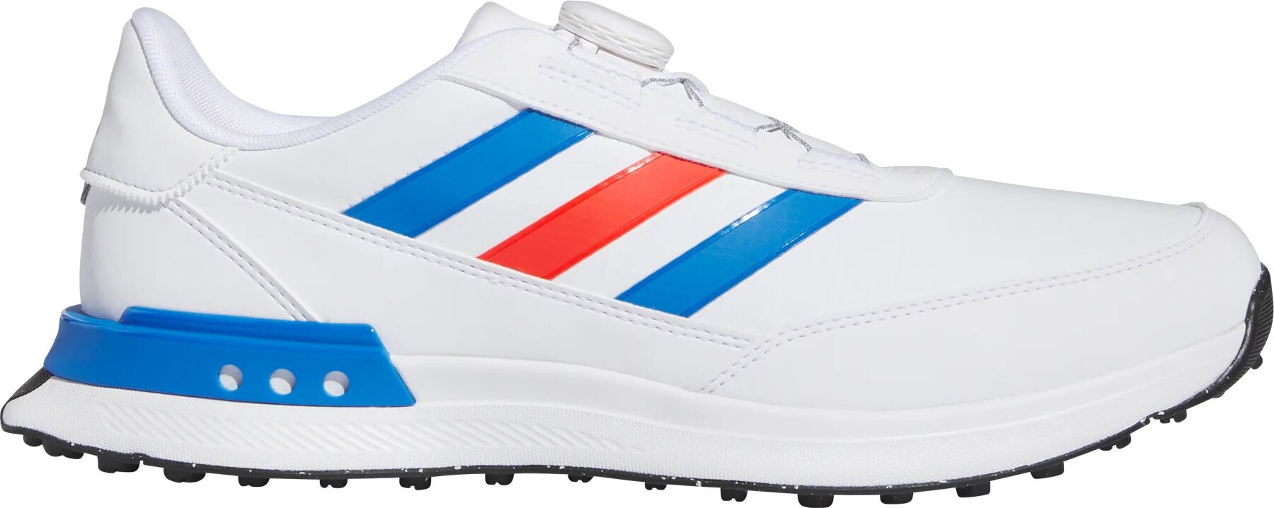 adidas S2G Spikeless BOA 24 Wide Golf Shoes - Cloud White/Bright Royal/Bright Red - 7.5 - WIDE